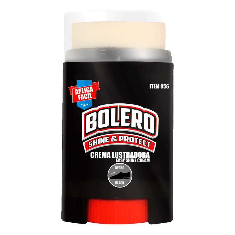 Crema Lustradora Aplica Fácil Bolero Zapato Piel Color Negro 50ml