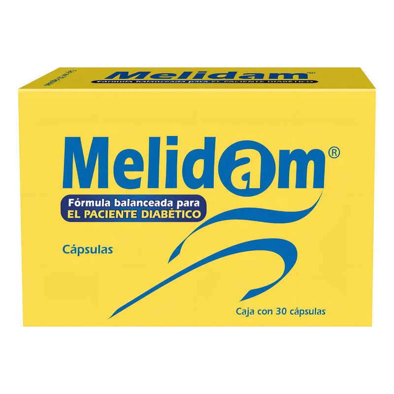 Melidam Multivitamínico Para Diabéticos 30 Cápsulas Sabor Sin Sabor