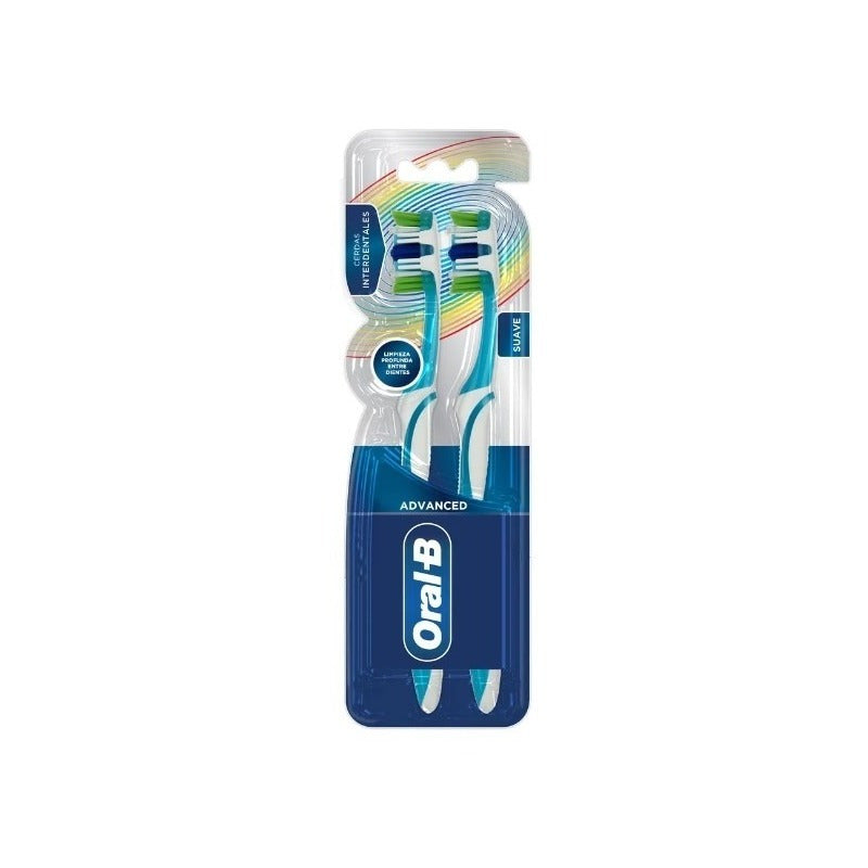 2 Cepillos Dentales Oral B Advanced Suave 5 Accion Limpieza