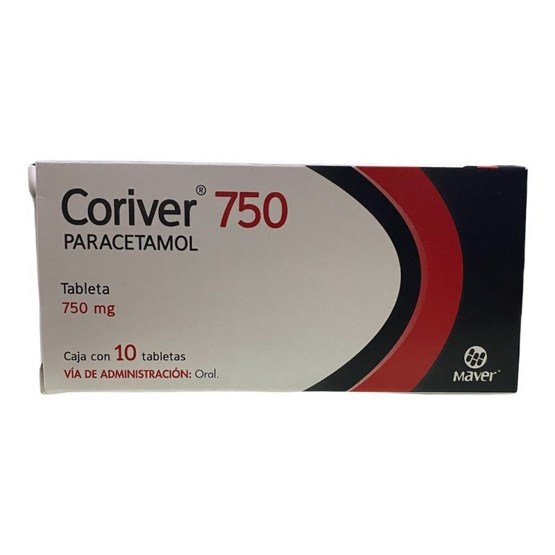Pack 3 Coriver Paracetamol 750 Mg 10 Tabletas Cu