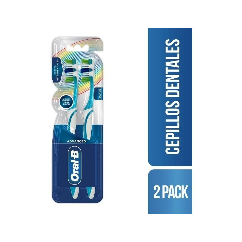 2 Cepillos Dentales Oral B Advanced Suave 5 Accion Limpieza