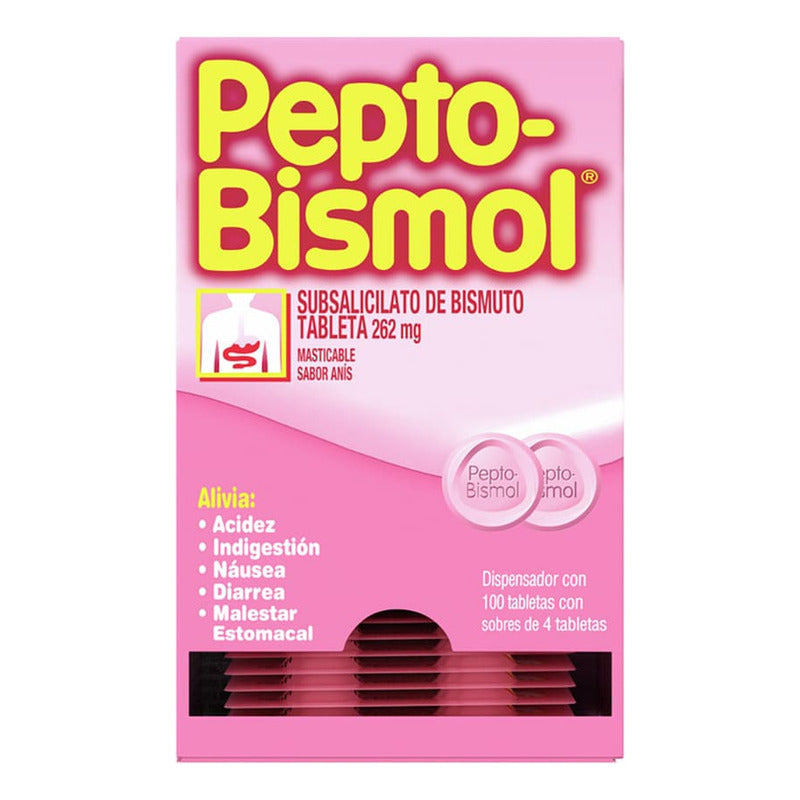 Pepto Bismol Sabor Original 262mg 100 Tabletas