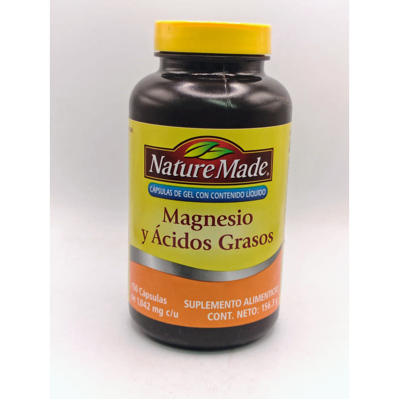 Nature Made Magnesio Y Acidos Grasos 250mg 150 Capsulas