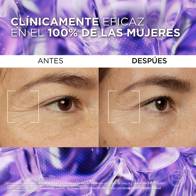 L'oréal Paris Revitalift Ácido Hialurónico Sérum Ojos, Hidrata Intensamente Y Rellena Líneas De Expresión, Disminuye Ojeras, Para Contorno De Ojos, 20 Ml.