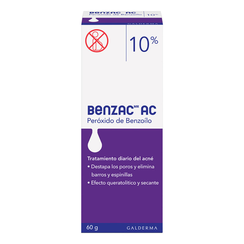 Benzac Gel Peróxido Benzoilo 10% Elimina Acné Puntos Negros