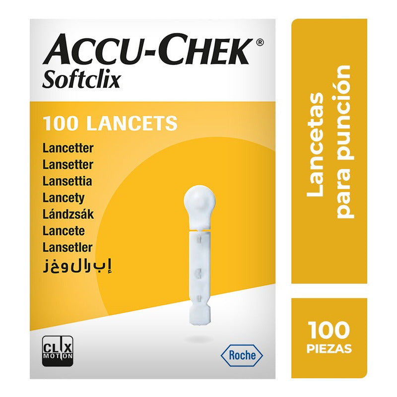 Lancetas Accu Check Sofclix 100 Piezas Blanco