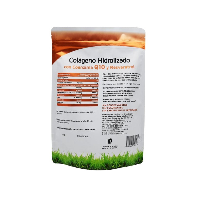 Colágeno Hidrolizado Con Coenzima Q10 Vidanat En Polvo 300g Natural