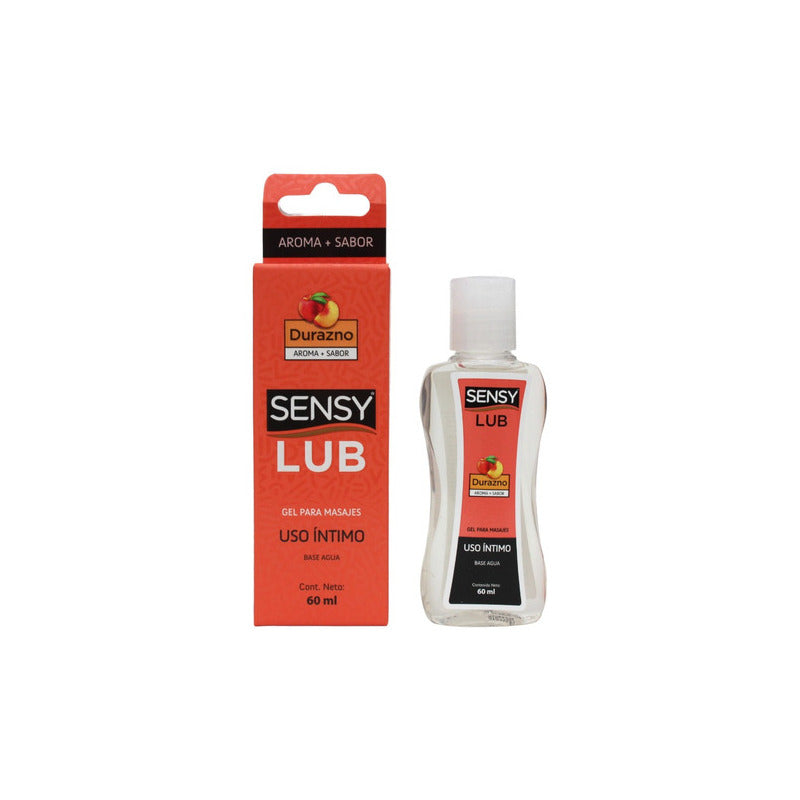 Lubricante Comestible Sensy Lub Con Aroma Y Sabor 60 Ml Sabor Durazno