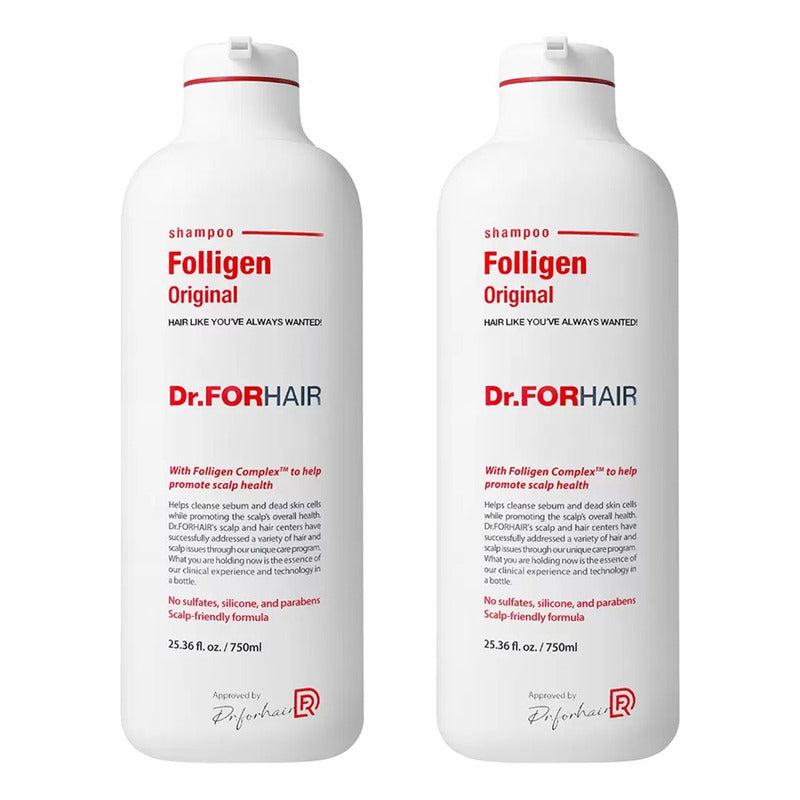 Dr.forhair Shampoo Anticaída 2 Pzas De 750 Ml