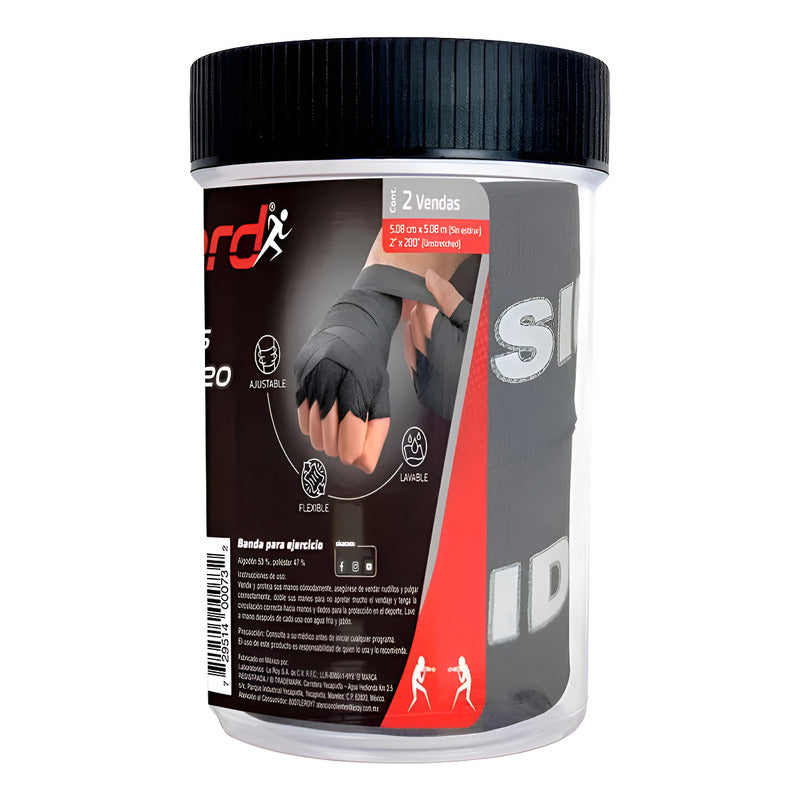 Par De 2 Vendas Deportivas Rekord Para Box, Mma, Muay Thai Negro