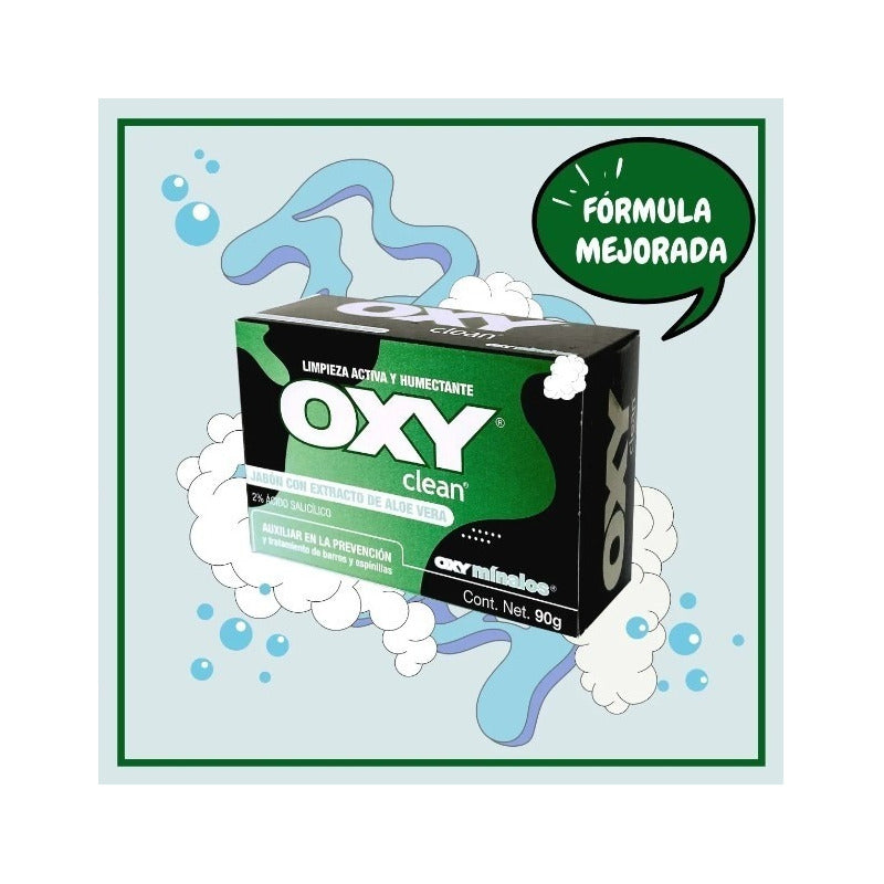 Oxy Clean Jabón Limpieza Activa Y Humectante 90g