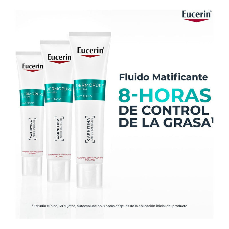 Eucerin Dermopure Fluido Facial Matificante 40ml, Piel Grasa Grasa Día/noche