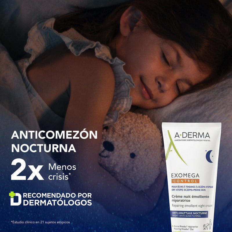 A-derma Exomega Control Noche Emoliente Anti-comezón 200 Ml Neutra