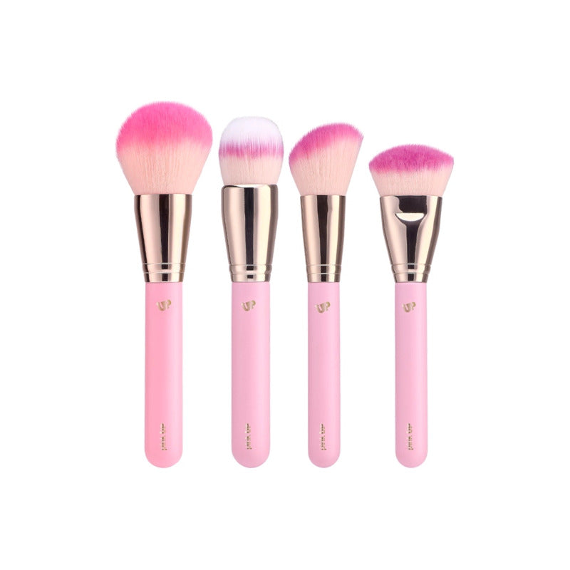 Set 12 Brochas Cosmetiquera Puffer Pink Up Edición Limitada Rosa