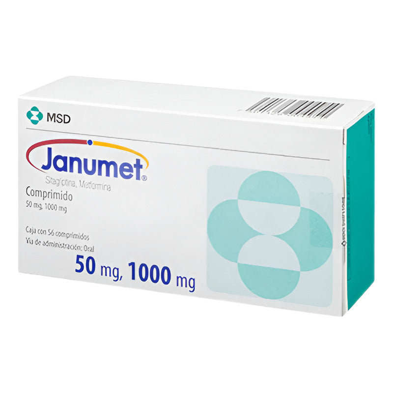 Janumet Sitagliptina, Metformina 50mg/1000mg Con 56tabs