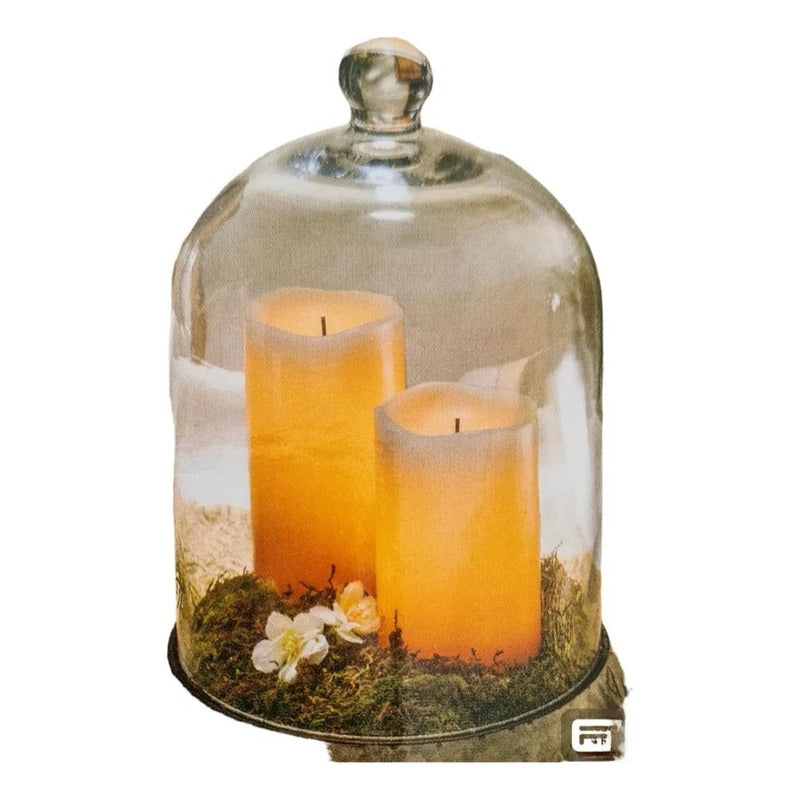 6 Velas Led Que Cambian De Color Con Control Remoto Color Crema Liso