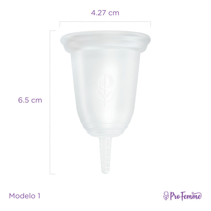 Profemme Copa Menstrual Modelo 1 Mediana + Taza De Peltre Color Blanco Talla Mediano