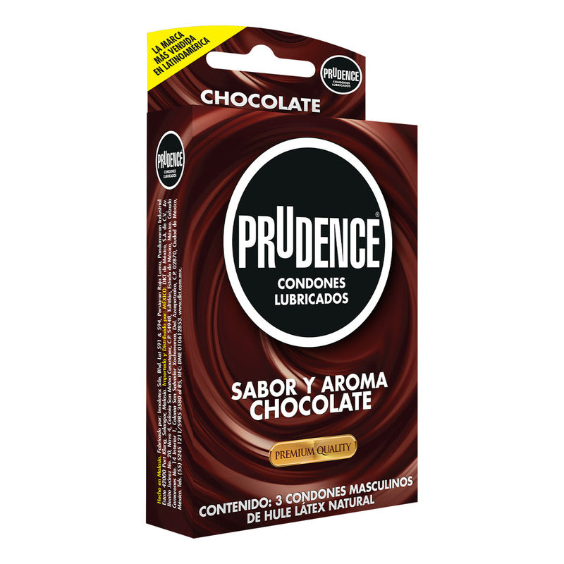 Condones De Látex Prudence Sabor Y Aroma Chocolate 3 Condones