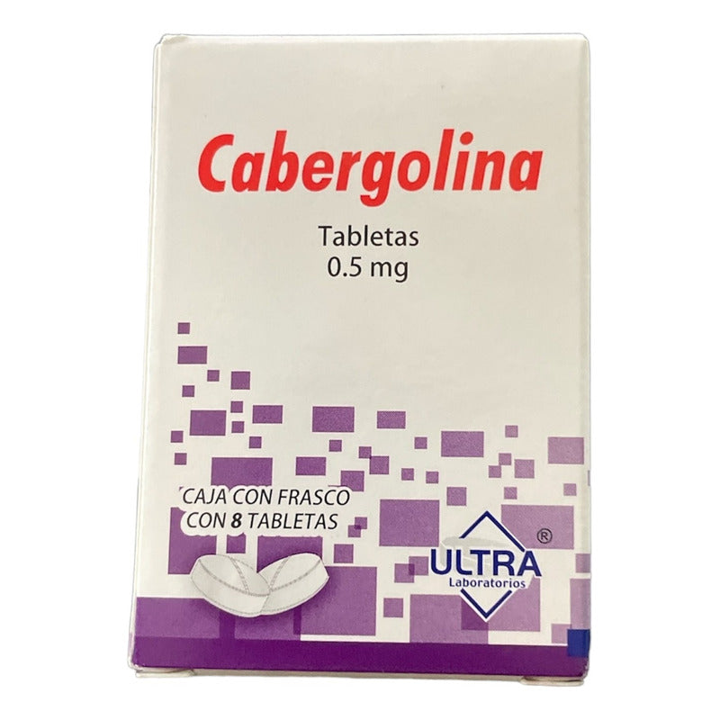 Cabergolina Tabletas 0.5 Mg Frasco Con 8 Tabletas