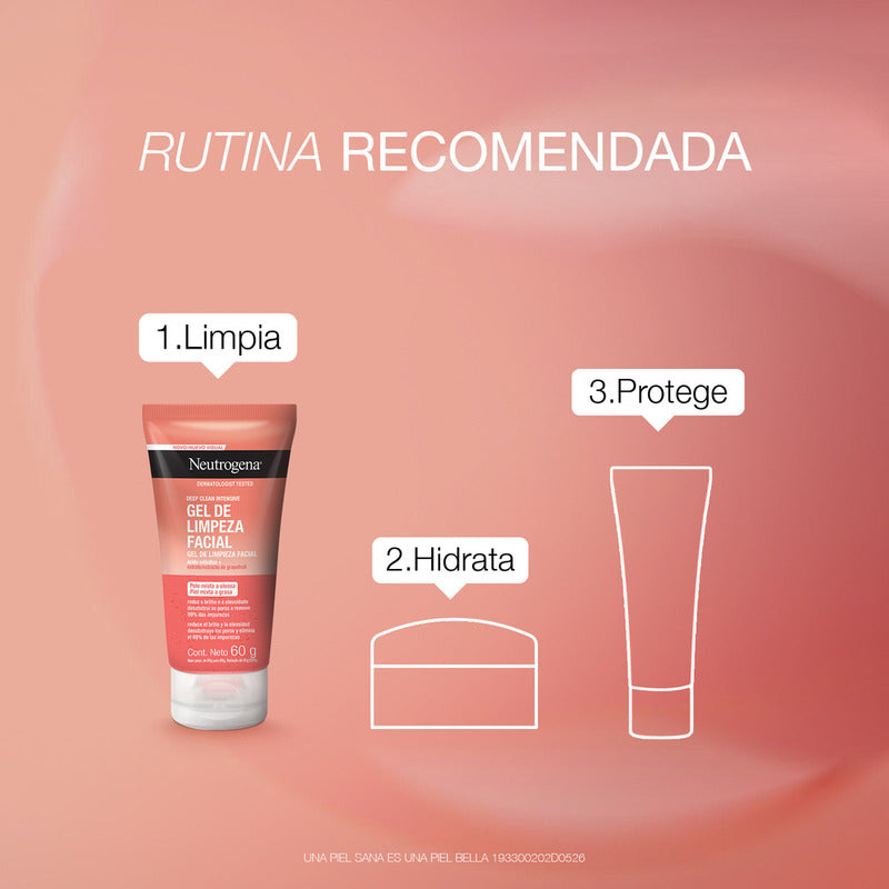 Gel Limpiador Facial Neutrogena Deep Clean Intensive 60gr - Mixta A Piel Grasa - Día/noche