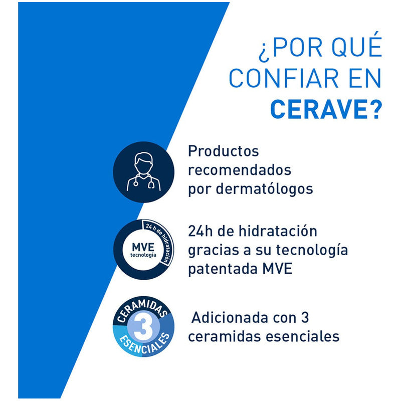 Cerave Loción Hidratante |473ml| Loción Hidratante Corporal Sin Perfume Para Rostro Y Cuerpo, Piel Seca A Muy Seca Con Ácido Hialurónico