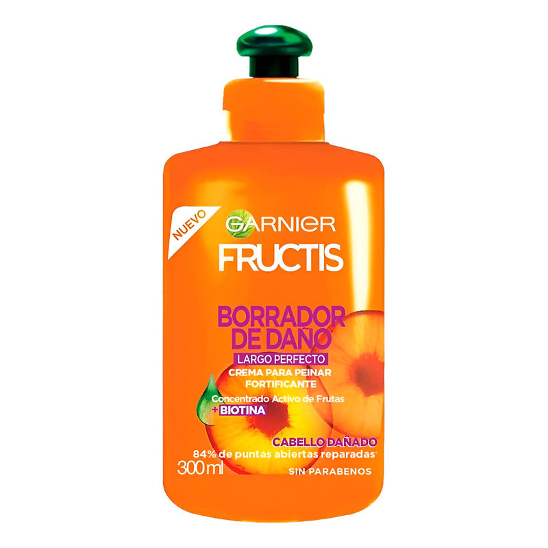 Garnier Fructis Crema Para Peinar Borrador De Daño 300ml