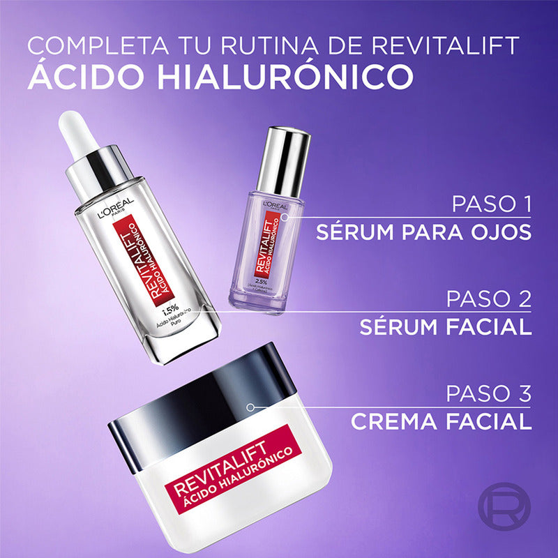 L'oréal Paris Revitalift Ácido Hialurónico Sérum De Rostro, Hidrata Intensamente Y Rellena Líneas De Expresión, 30 Ml.