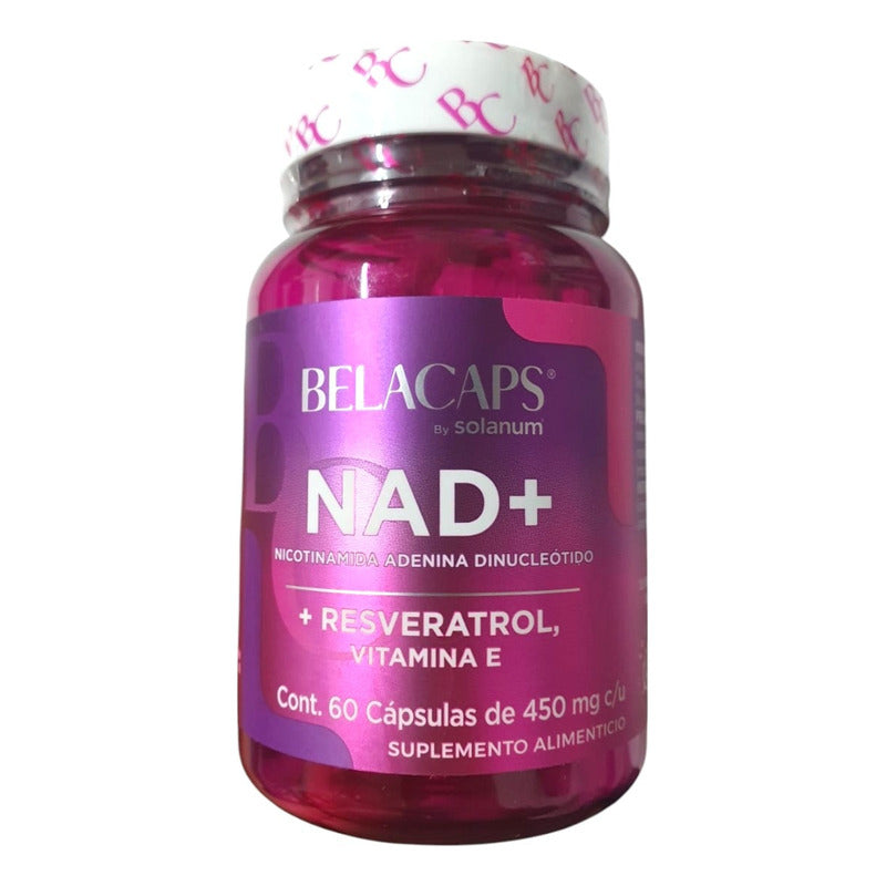 Belacaps Nad+ Resveratrol, Vitamina E 60caps Sin Sabor