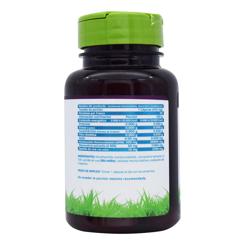 Vidanat Nmn + Resveratrol Suplemento Alimenticio 30 Caps - Sin Sabor