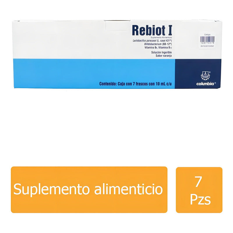 Rebiot I Suplemento Alimenticio Solución Caja Con 7 Frascos Sabor N/a