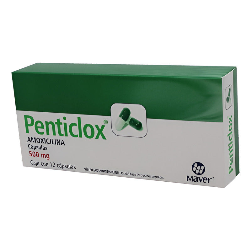 Penticlox Amoxicilina 500mg 12 Cápsulas
