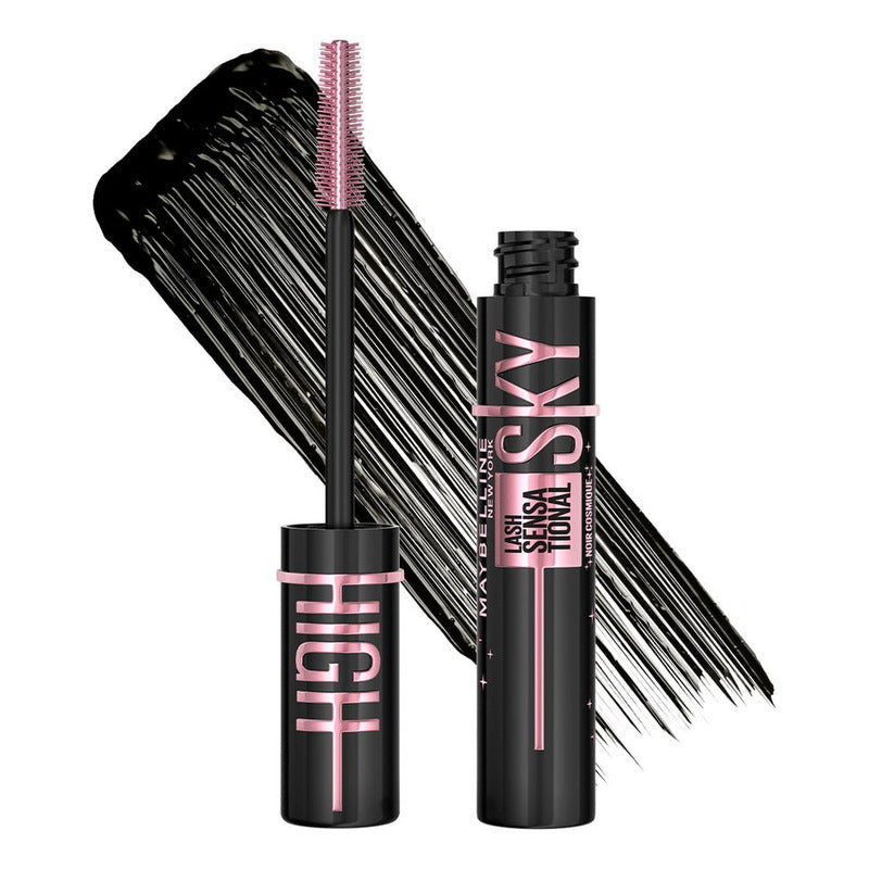 Máscara De Pestañas Lavable Maybelline Sky High Cosmic Black Color Negro