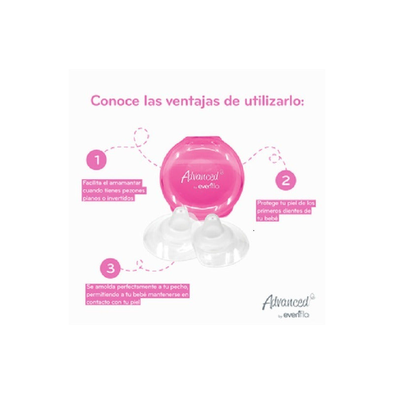 Evenflo Pezoneras De Lactancia Silicona Con Estuche 2 Piezas