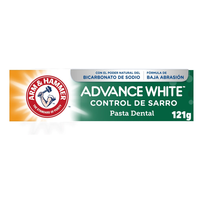 Arm & Hammer Pasta Dental Advance White 121g Control Sarro Sabor Menta