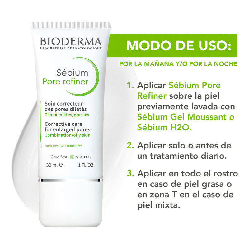 Bioderma Sébium Pore Refiner Corrector De Poros, Piel Mixta A Grasa, 30 Ml