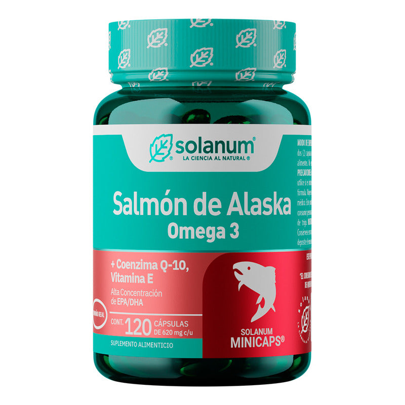 Solanum Omega 3 Salmón De Alaska+vit.e &coq-10 120mincap Sfn Sabor Sin Sabor