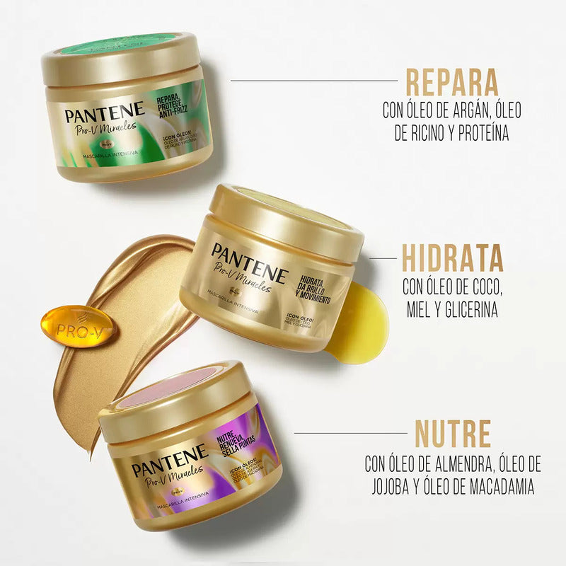 Pack 3 Pantene Pro-v Miracles Mascarillas Intensivas