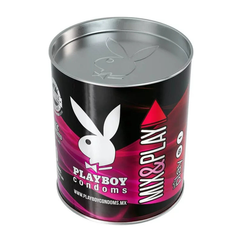Condones De Látex Playboy Mix & Play Lata Con 10 Condones