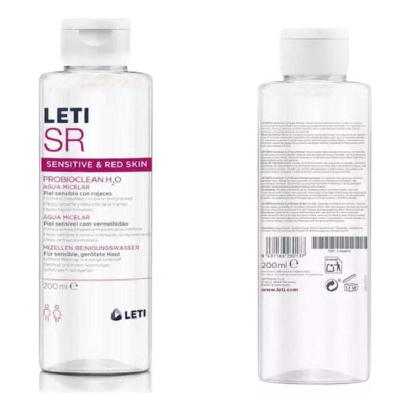 Leti Sr Agua Micelar 200 Ml Sensible Día/noche