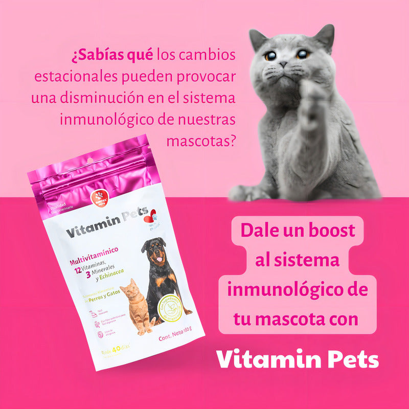 Vitamin Pets Nartex 180g Suplemento Multivitamínico Para Perros Y Gatos Apoya Sistema Inmune, Energía, Piel Y Pelaje Uso Diario Para Mascotas De Todas Las Edades