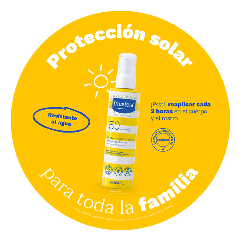 Mustela Protector Solar En Spray Fps 50, 200ml