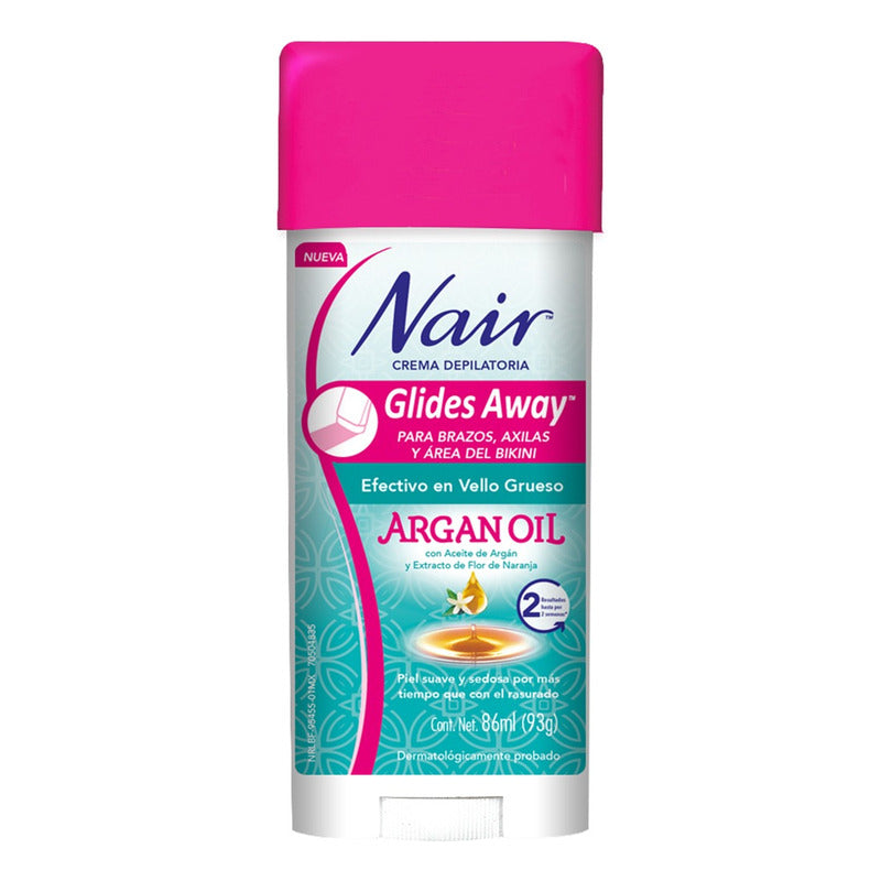 Crema Depilatoria Nair Glides Away Argan Oil Corporal 86 ml