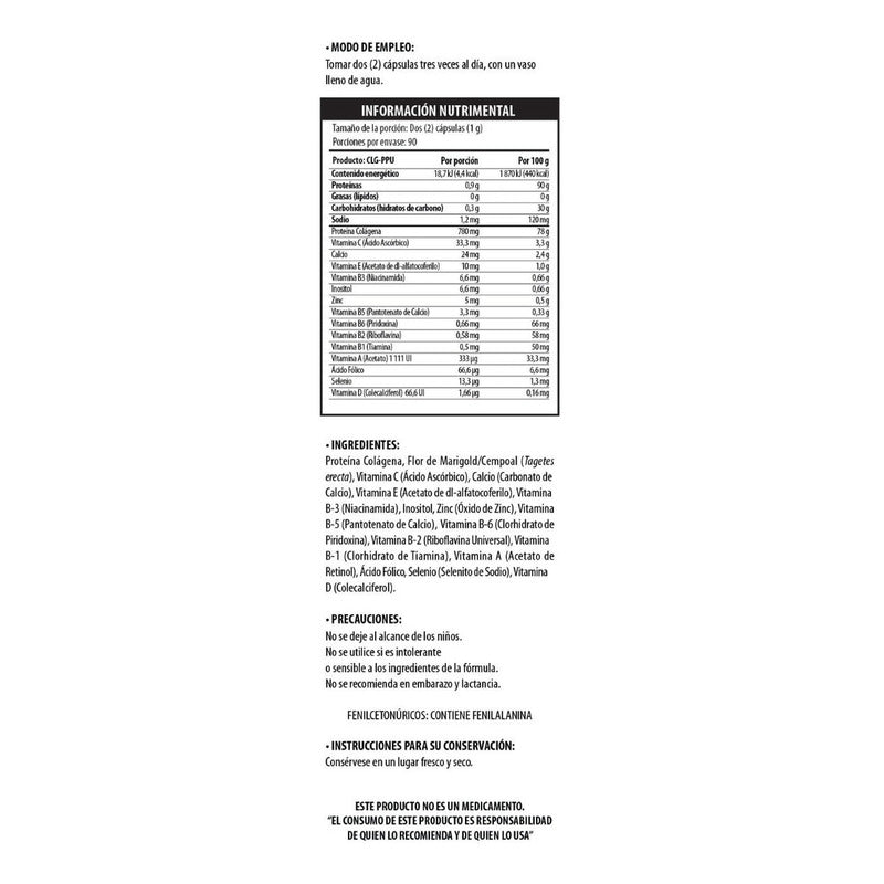 Solanum Colágeno CLG-ppu + Vitamina Y Minerales 180 Cáps Sfn Sabor Sin Sabor