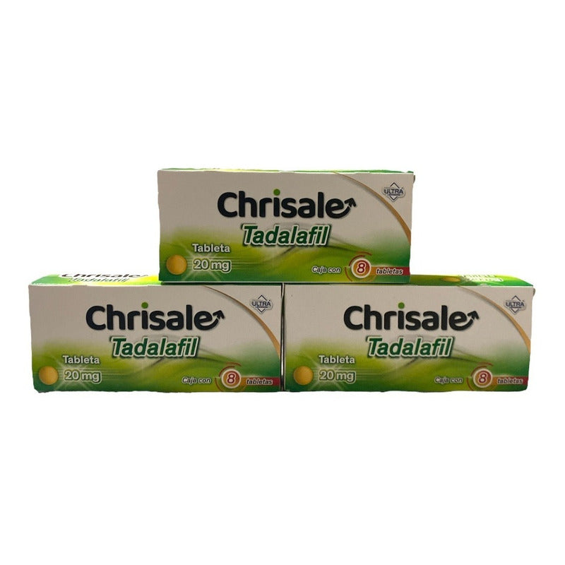 3 Cajas Tadalafil 20mg Con 8 Tabletas Cu