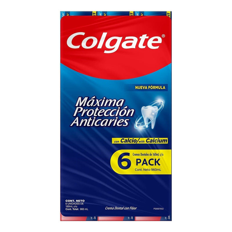 Colgate Original Maxima Protección Anticaries 6pz De 160ml
