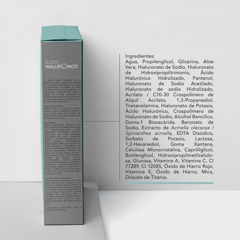 Serum Antiedad Con 8 Tipos De Acido Hialuronico Farmapiel 30 G Suero Facial Con Vitamina C, Vitamina E Y A Concentración 2% Para Todo Tipo De Piel Día/noche Hidratacion Antiarrugas Antioxidante