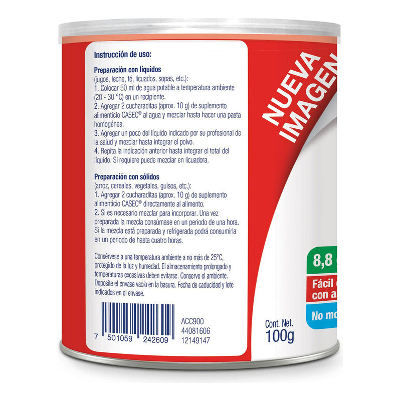 Nestlé Casec Proteína En Polvo Sin Sabor 100g Lata