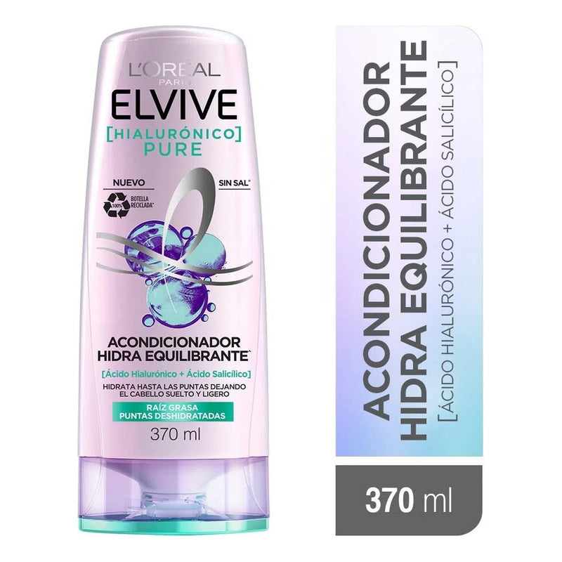 Acondicionador Loreal Elvive Pure Hialuronico 370ml