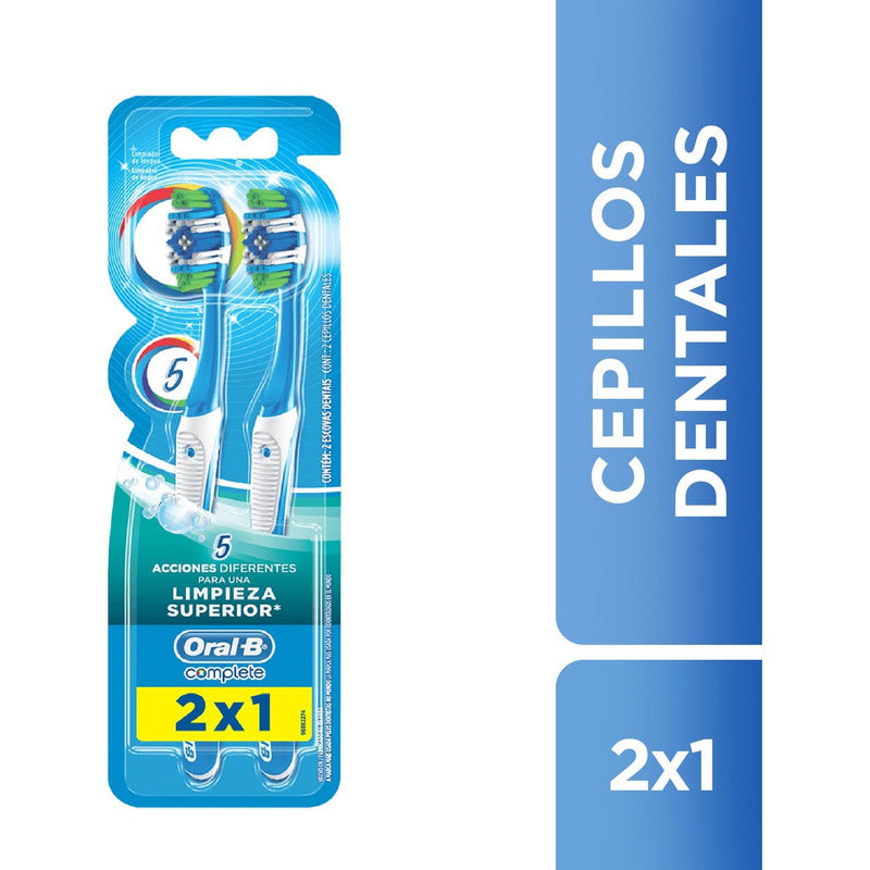 Cepillo De Dientes Oral-b Advanced 5 Acciones Delimpieza Suave 2 Piezas