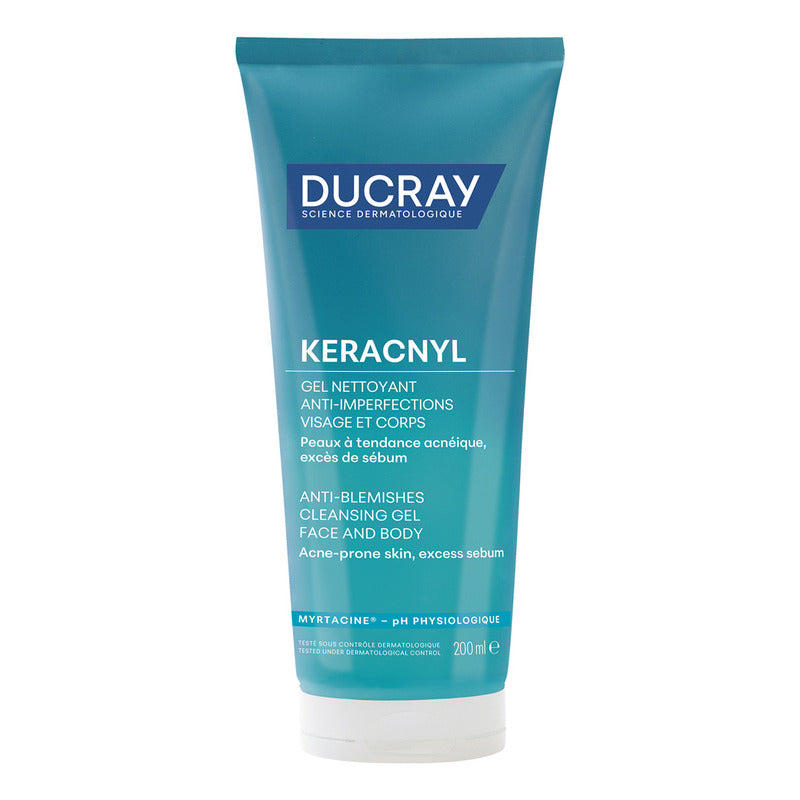Gel Limpiador Ducray Keracnyl 200 Ml Espumoso Anti-imperfecciones Para Piel Grasa Y Con Acné